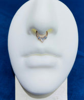 16G Dainty Rose Gold Hinged Septum Clicker Hoop Ring, Septum Ring, Septum Jewelry, Daith Piercing, Daith Jewelry, Daith Ring